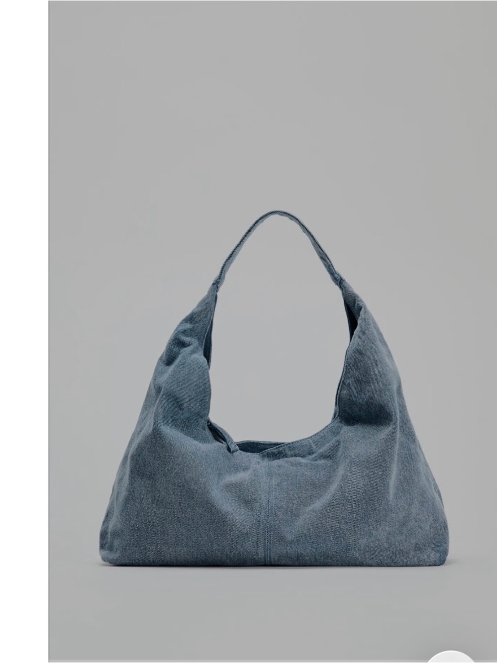 Zara Denim Shoulder hobo  Bag - Blue NWT